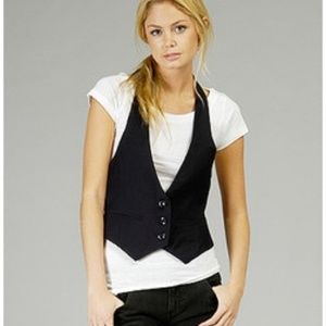 Ambiance apparel black halter vest large